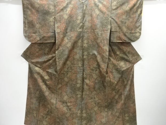JAPANESE KIMONO / UNUSED DORO OSHIMA TSUMUGI (9 maruki) / WOVEN PLANT